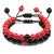 2 pcs/set talão pulseira natural tigre pedra charme ônix frisado casal distân - comprar online