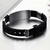 Punk Pulseira De Silicone De Borracha Para Homens, Pulseiras De Aço Inoxidável - loja online