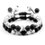2 pcs/set talão pulseira natural tigre pedra charme ônix frisado casal distân - comprar online