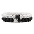 2 pcs/set talão pulseira natural tigre pedra charme ônix frisado casal distân - comprar online