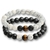 2 pcs/set talão pulseira natural tigre pedra charme ônix frisado casal distân na internet