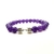 Ágata Matte Haltere Charm Bracelet, Pulseira de Contas Masculinas, Preto Natura - loja online
