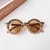 Cartoon Bear Shape Round Sunglasses for Children, Cute Leopard, Double Color, Cl