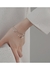 Ventfille-Prata Pulseira Coração Duplo Amor para o Sexo Feminino, Contas Ocas - Casa Xique Xique
