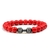 Ágata Matte Haltere Charm Bracelet, Pulseira de Contas Masculinas, Preto Natura - loja online
