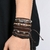 Moda pulseira viking pulseira para homens mão pulseiras tecido crânio mão jó - Casa Xique Xique