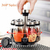 Rotating Glass Tempero Jar Set Rack, Spice Organizer, Garrafas de açúcar, sale na internet