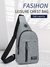Imagem do Peito Bag Moda Nova Cor Sólida Homens Peito Bag Outdoor Casual Moda Um Ombro Cr