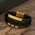 Pulseira de couro clássica masculina, tecido à mão, acessório combinado de v - Casa Xique Xique