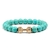 Ágata Matte Haltere Charm Bracelet, Pulseira de Contas Masculinas, Preto Natura na internet