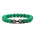 Ágata Matte Haltere Charm Bracelet, Pulseira de Contas Masculinas, Preto Natura na internet