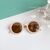 Cartoon Bear Shape Round Sunglasses for Children, Cute Leopard, Double Color, Cl - loja online
