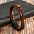 Pulseira de couro de alta qualidade dos homens clássico moda tigre olho frisado - comprar online
