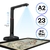 Viisan s21 a2/a3 grande formato overhead livro & scanner de documentos 23mp de a - loja online