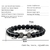 Ágata Matte Haltere Charm Bracelet, Pulseira de Contas Masculinas, Preto Natura - loja online
