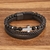 Pulseira de couro de alta qualidade dos homens clássico moda tigre olho frisado na internet
