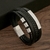 Pulseira de couro clássica masculina, tecido à mão, acessório combinado de v - Casa Xique Xique