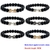 Ágata Matte Haltere Charm Bracelet, Pulseira de Contas Masculinas, Preto Natura na internet