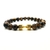 Ágata Matte Haltere Charm Bracelet, Pulseira de Contas Masculinas, Preto Natura - Casa Xique Xique