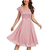 Vestido de renda retrô com decote em v feminino,