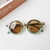 Cartoon Bear Shape Round Sunglasses for Children, Cute Leopard, Double Color, Cl - comprar online