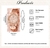 Women's Rose Gold Quartz Watch e Rhinestone Wristwatch Set, Casual Ladies Relóg