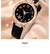 Relógio de quartzo flor preta feminino, conjunto de pulseiras delicadas, strass - comprar online