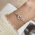 Ventfille-Prata Pulseira Coração Duplo Amor para o Sexo Feminino, Contas Ocas - comprar online