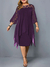 Elegante vestido de festa Midi feminino, O-Neck, Manga de renda - Casa Xique Xique