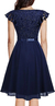 Vestido de renda retrô com decote em v feminino,