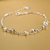 925 Sterling Silver Lindas Estrelas Pulseiras para As Mulheres Coreano Designer na internet