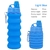 Imagem do Garrafa De Água Dobrável 500ml Garrafa De Silicone Retrátil Portátil Acampam