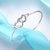 Bracelete em Forma de Folha Aberta para Mulheres, 925 Prata Esterlina, Pulseira - loja online