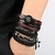 Moda pulseira viking pulseira para homens mão pulseiras tecido crânio mão jó - comprar online