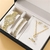 6PCS Set Luxury Watch Mulheres Anel Colar Brincos Rhinestone Moda Relógio de pu - loja online