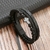 Pulseira de couro clássica masculina, tecido à mão, acessório combinado de v - Casa Xique Xique