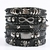 Moda pulseira viking pulseira para homens mão pulseiras tecido crânio mão jó