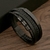 Pulseira de couro clássica masculina, tecido à mão, acessório combinado de v na internet