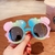 Cartoon Bear Shape Round Sunglasses for Children, Cute Leopard, Double Color, Cl na internet