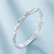 Bracelete em Forma de Folha Aberta para Mulheres, 925 Prata Esterlina, Pulseira - Casa Xique Xique