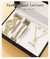6PCS Set Luxury Watch Mulheres Anel Colar Brincos Rhinestone Moda Relógio de pu - loja online