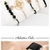 Relógio de quartzo flor preta feminino, conjunto de pulseiras delicadas, strass - Casa Xique Xique