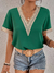 Camiseta feminina com decote em V na internet