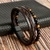 Pulseira de couro de alta qualidade dos homens clássico moda tigre olho frisado - comprar online