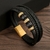 Pulseira de couro clássica masculina, tecido à mão, acessório combinado de v na internet