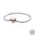 925 Sterling Silver Pulseira em Forma de Coração, adequado para Pandora, Bucke