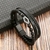 Pulseira de couro de alta qualidade dos homens clássico moda tigre olho frisado - comprar online