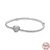 925 Sterling Silver Pulseira em Forma de Coração, adequado para Pandora, Bucke na internet