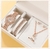 6PCS Set Luxury Watch Mulheres Anel Colar Brincos Rhinestone Moda Relógio de pu