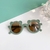 Cartoon Bear Shape Round Sunglasses for Children, Cute Leopard, Double Color, Cl - loja online